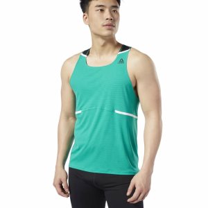 Podkoszulki Męskie Reebok Boston Track Club Singlet Turkusowe PL 36XCREA